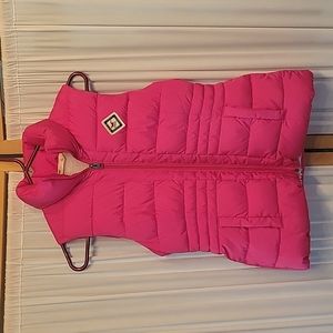 Women's Pink Hollister Puffer Vest EUC Size XS Extra Small